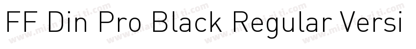 FF Din Pro Black Regular Version 7字体转换
